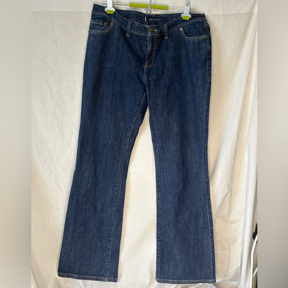AK Anne Klein Dark Wash Bootcut Stretch Jeans Size 8